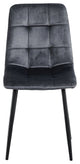 15 in.W Indoor Dining Velvet 4-Chair with Cushions and Metal Legs, Grey