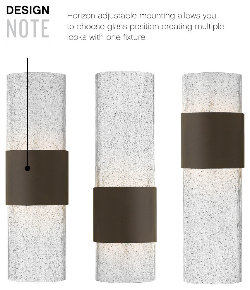 Hinkley Horizon Small Wall Mount Lantern, Buckeye Bronze