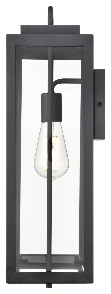 1 Light 8.5 in. Textured Black Outdoor