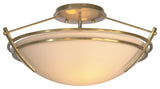 Presidio Tryne Short Semi-Flush, Modern Brass, Sand Glass