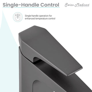 Voltaire Single Hole Single-Handle Bathroom Faucet, Gunmetal Gray