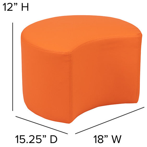 Soft Seating Collaborative Moon, 12" Seat Height , Orange Color