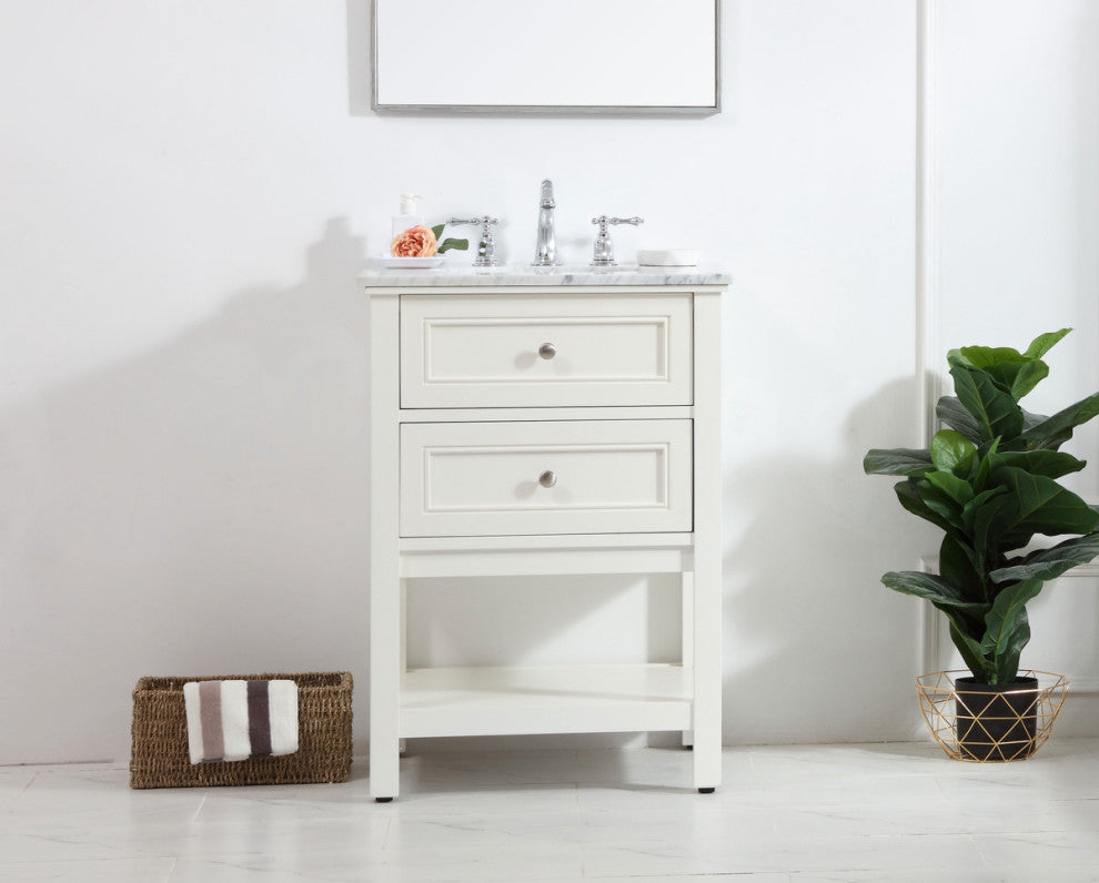 Matilda 24" Single Bathroom Vanity Set, White