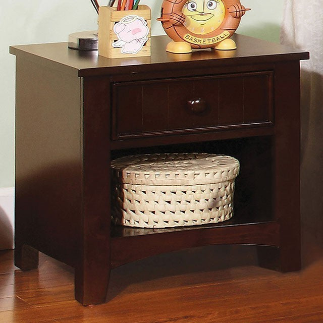 Benzara BM137453 Contemporary Style Omnus Dark Walnut Nightstand