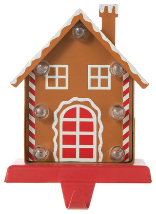 Marquee LED Metal Gingerbread Stocking Hangers, House