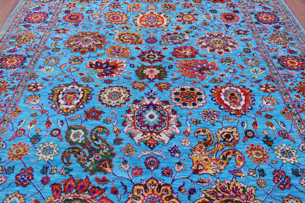 8' 2" X 10' 0" Handmade Wool & Silk Persian Rug - Q15787