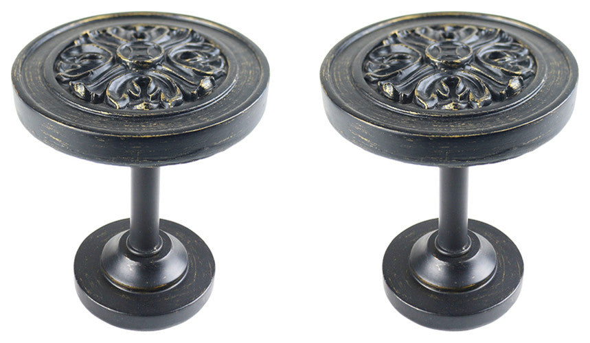 Urbanest Set of 2 Hamlin Drapery Medallion Holdback, Pewter