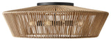 Eco Nido 30" Natural Rope 4-Light Semi-Flush