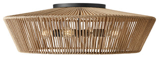 Eco Nido 30" Natural Rope 4-Light Semi-Flush