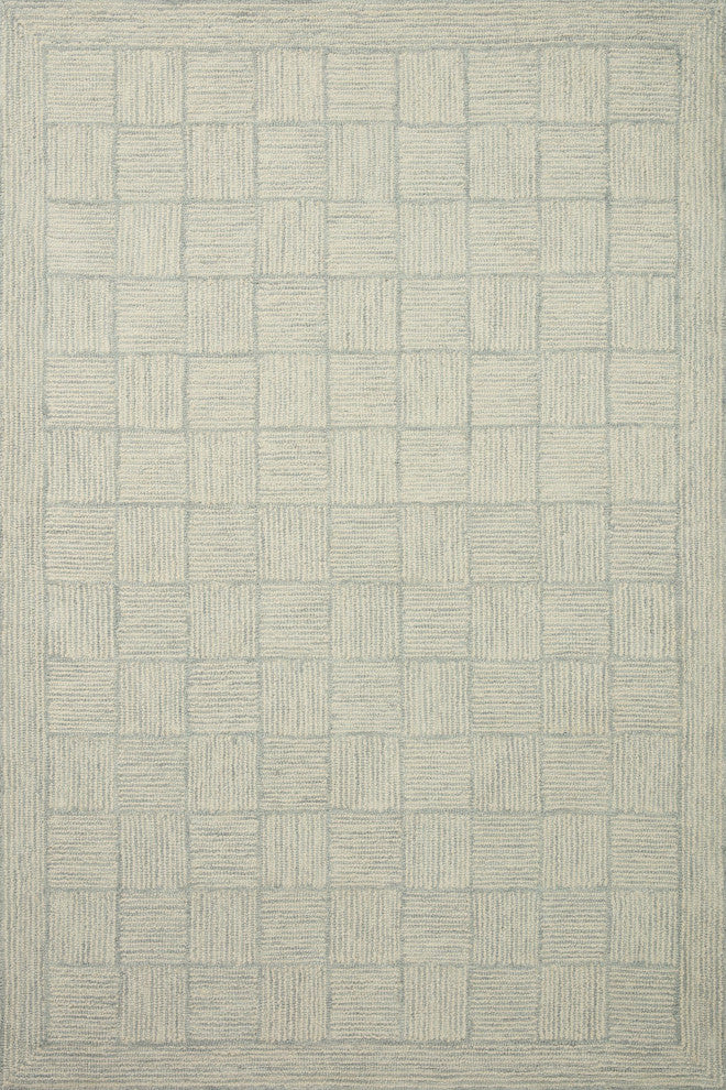 Chris Loves Julia x Loloi Francis Silver / Sky 7'-9" x 9'-9" Area Rug