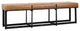 Calvin Narrow Bench in Chestnut by Kosas Home, Chestnut