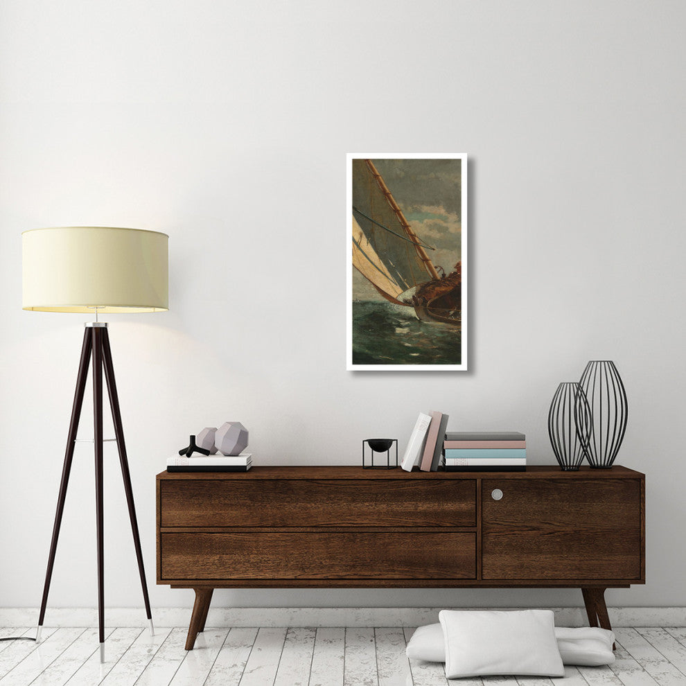 "Breezing Up (left)" Digital Paper Print by Winslow Homer, 21"x38"