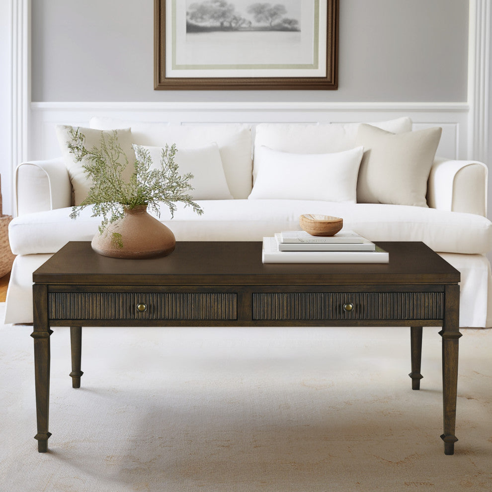 Martha Stewart Kenna Bed, Console Table, Nightstand, Brown, Coffee Table