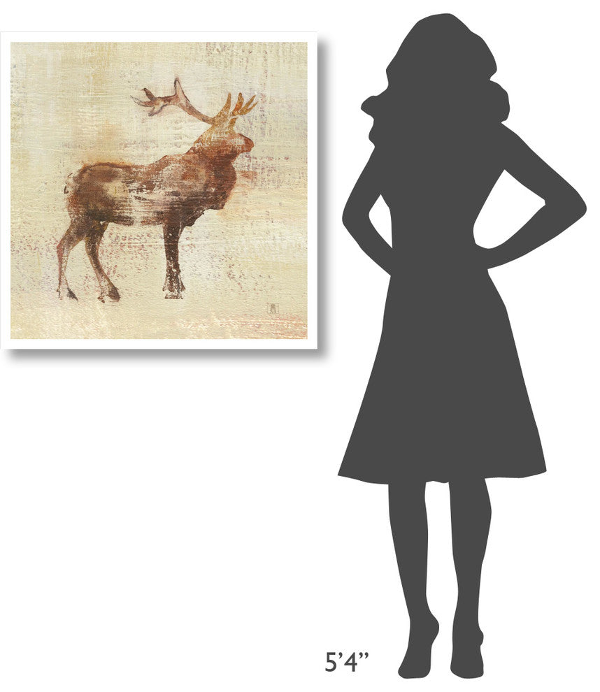 "Elk Study v2" Digital Paper Print by Studio Mousseau, 32"x32"