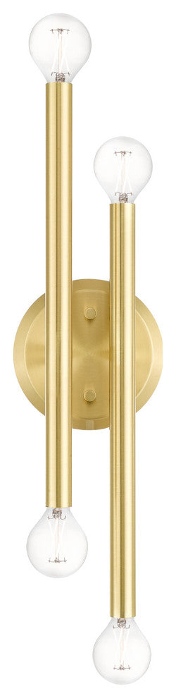 Satin Brass Mid Century Modern Sconce