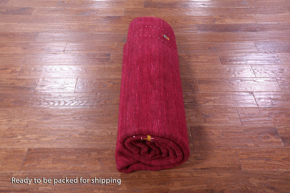 Persian Gabbeh Handmade Wool Rug 6' 0" X 9' 0" - Q15217