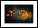 "Orange Fish" Framed Digital Print by Aida Ianeva, 32x24"