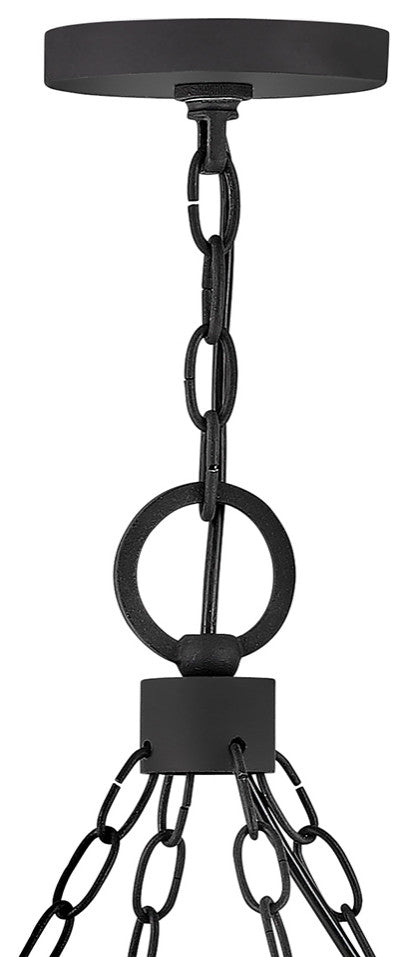 Hinkley Sawyer Outdoor Chandelier, Black, 12 Light