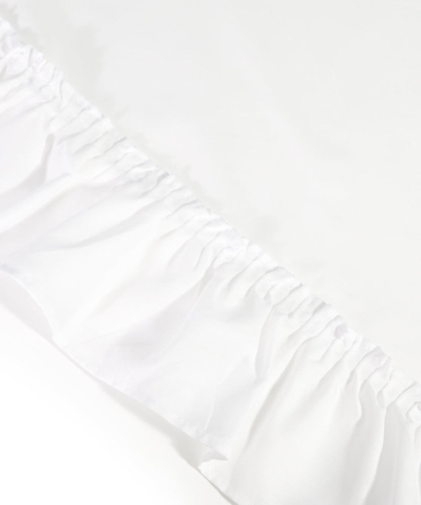 Ellis Curtain Stacey Tailored Tier Pair Curtains, White, 56"x36"