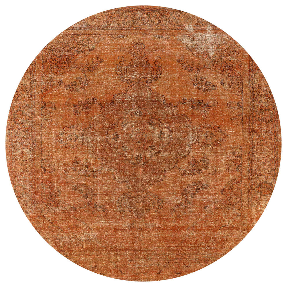 Ahgly Company Indoor Round Mid-Century Modern Area Rugs, 4' Round
