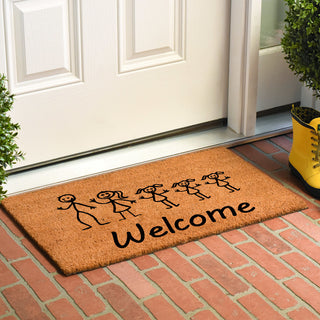 Stick Family Doormat, 24"x36"