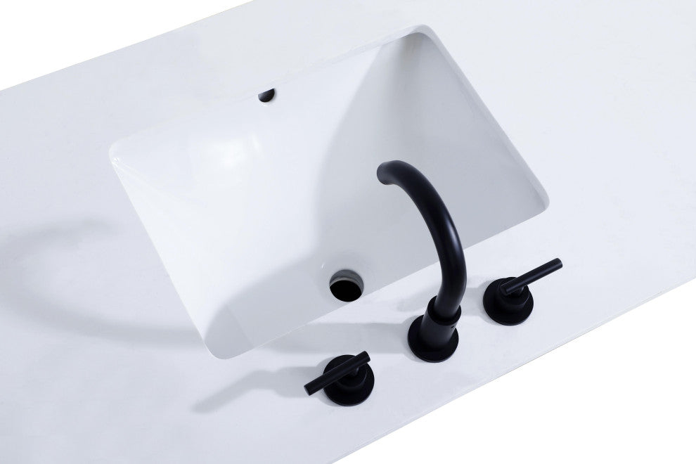 Home Living 66" Double Bathroom Vanity, Natural Oak