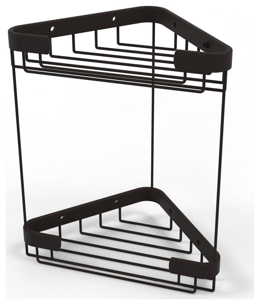 Double Tier Corner Shower Basket, Oil Rubbed Bronze