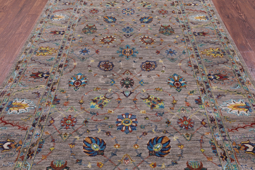 Handmade Persian Tabriz Wool Rug 6' 6" X 9' 8" Q9650