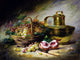 Grapes and Peaches Tile Mural Kitchen Bathroom Wall Backsplash, 6"x8", Glossy