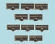 10 Switch Plate Tags DOWNSTAIRS Name Signs Labels Cast Brass |