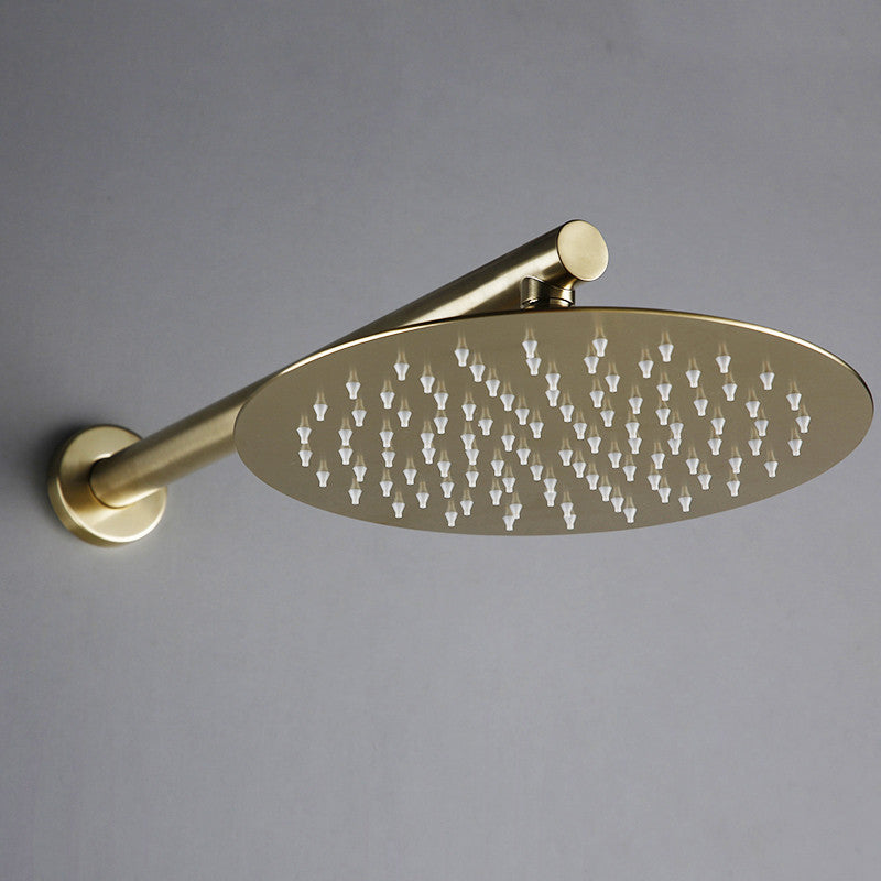 Wasser Solid Brass Complete Shower System, 12" Rain Shower Head