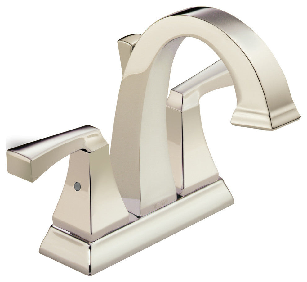 Delta Dryden 2 Handle Centerset Bathroom Faucet, Polished Nickel, 2551-PNMPU-DST