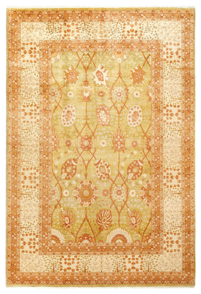 Mogul, One-of-a-Kind Hand-Knotted Area Rug Green, 6'3"x9'4"