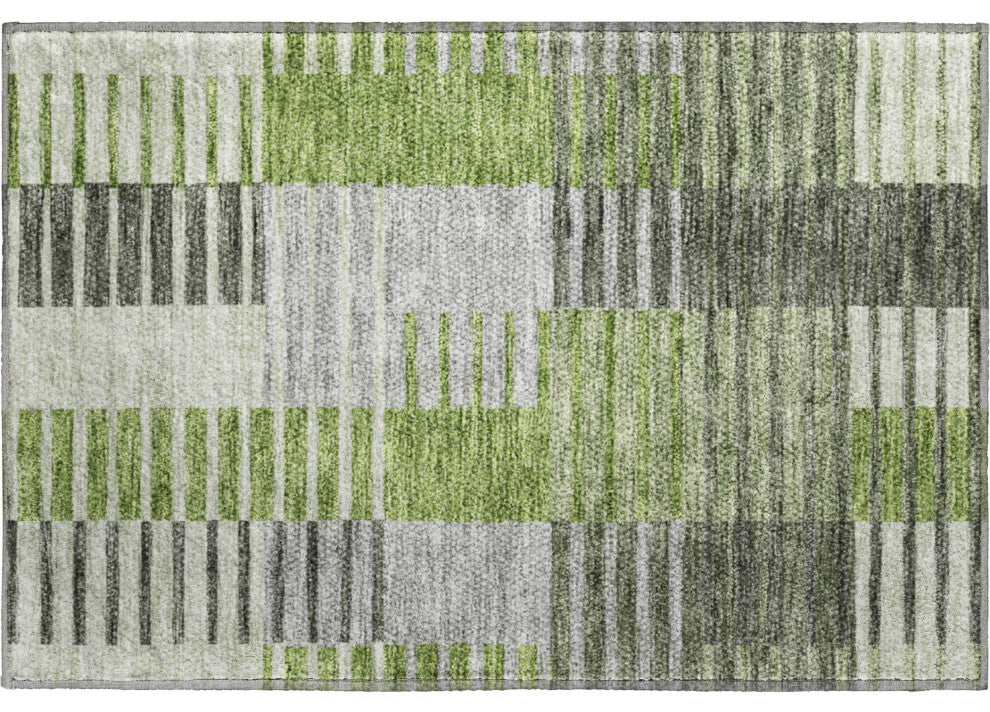 Premium Machine Washable Mayfield AMF687 Green 1'8" x 2'6" Rug