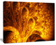 Magical Yellow Psychedelic Tree, Oversized Abstract Canvas Art Print, 60x40