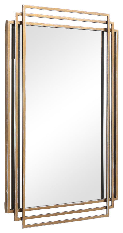 Uttermost Amherst Brushed Gold Mirror
