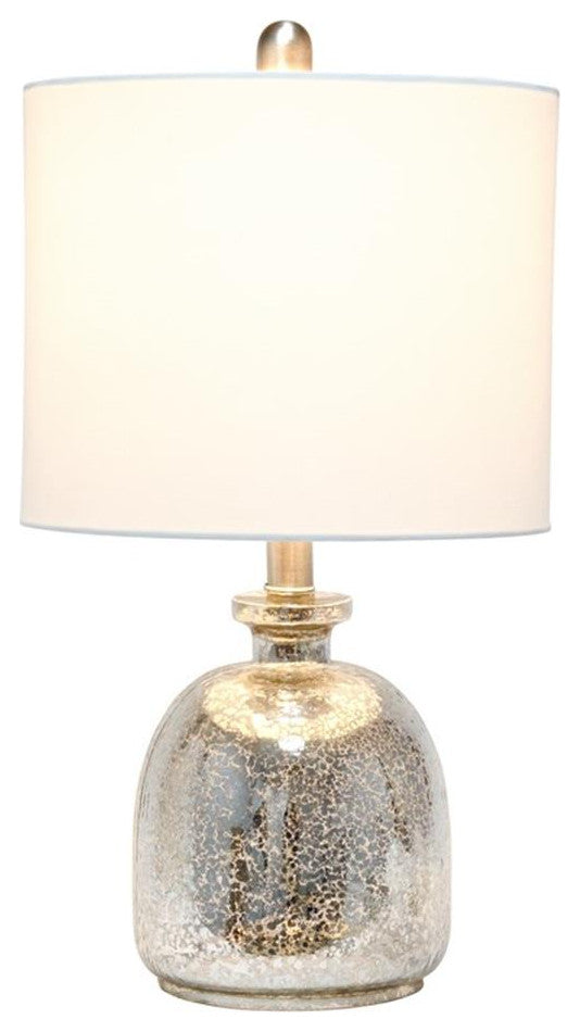 Elegant Designs Textured Glass Table Lamp, Mercury