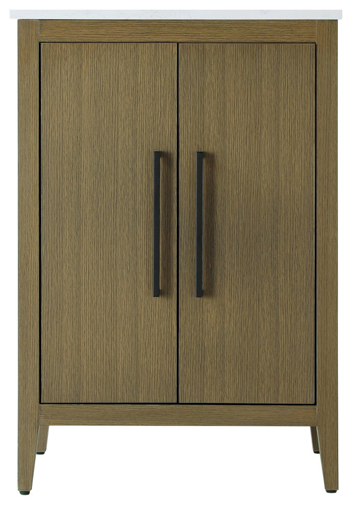 Home Living 24" Single Bathroom Vanity, Chestnut Brown