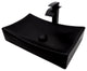 Black Porcelain Vessel Sink and Faucet Combo Set