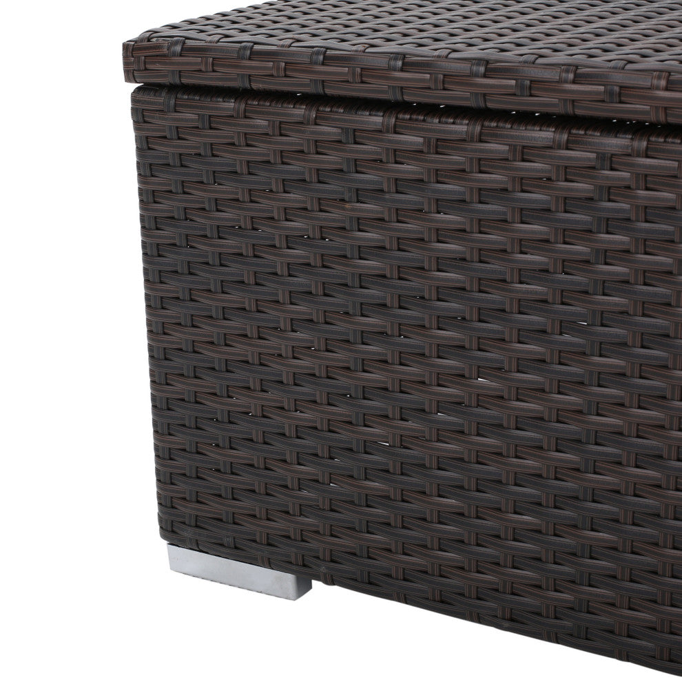 Outdoor Wicker Storage Coffee Table