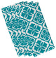 22"x22" Ceylon, Geometric Print Napkin, Turquoise, Set of 4