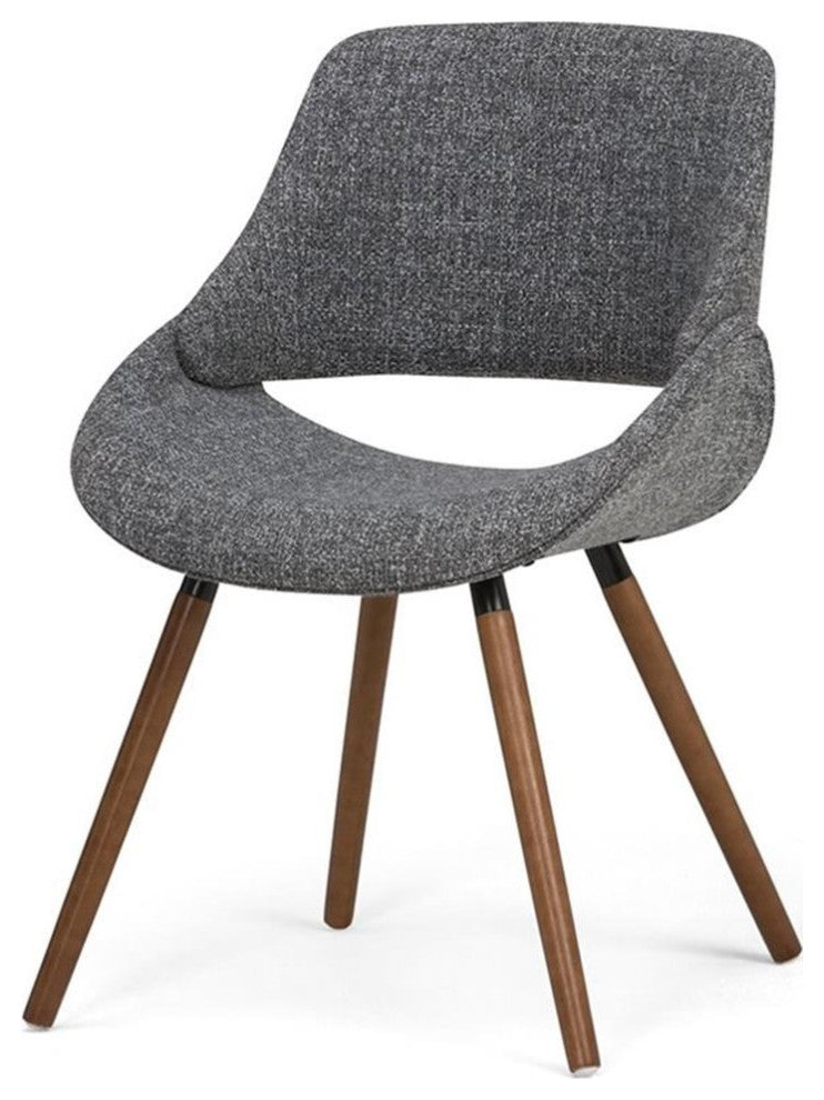 Simpli Home Malden Upholstered Dining Side Chair in Gray and Natural