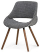 Simpli Home Malden Upholstered Dining Side Chair in Gray and Natural