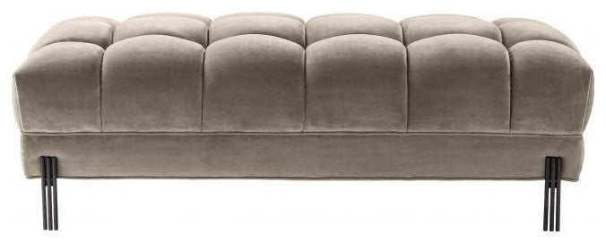 Greige Tufted Upholstered Bench | Eichholtz Sienna