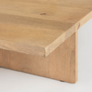 Aida 56x34x15 Wood Rectangle Coffee Table, Natural Brown