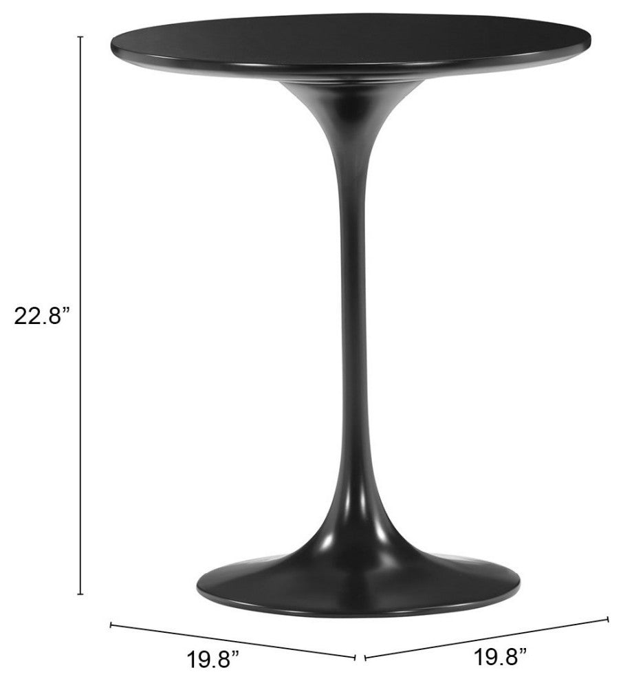 Wilco Side Table by Zuo, Black