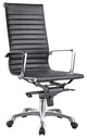 Contemporary Omega Swivel Office Chair High Back Black - Black