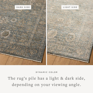 Loloi Priscilla Blue / Sand 18" x 18" Sample Rug