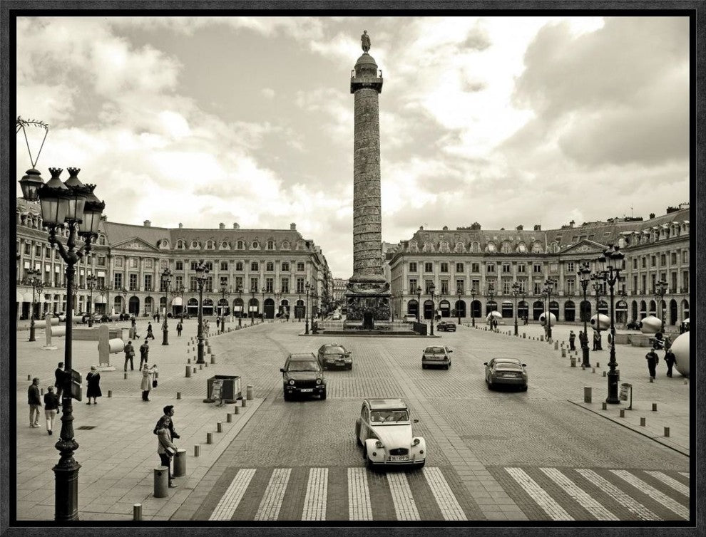 "Place Vendome, Paris" Framed Canvas Giclee by Vadim Ratsenskiy, 17x13"