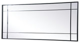 French Panel Full Length Mirror 30x70", Black